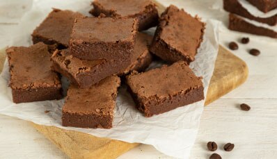 Brownie de leche condensada y café