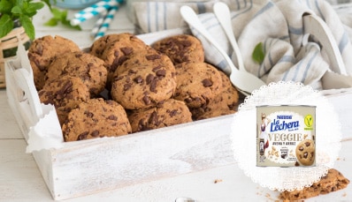 Cookies veganas de mantequilla de cacahuete y chocolate