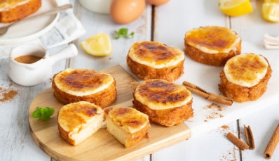 Torrijas con crema quemada