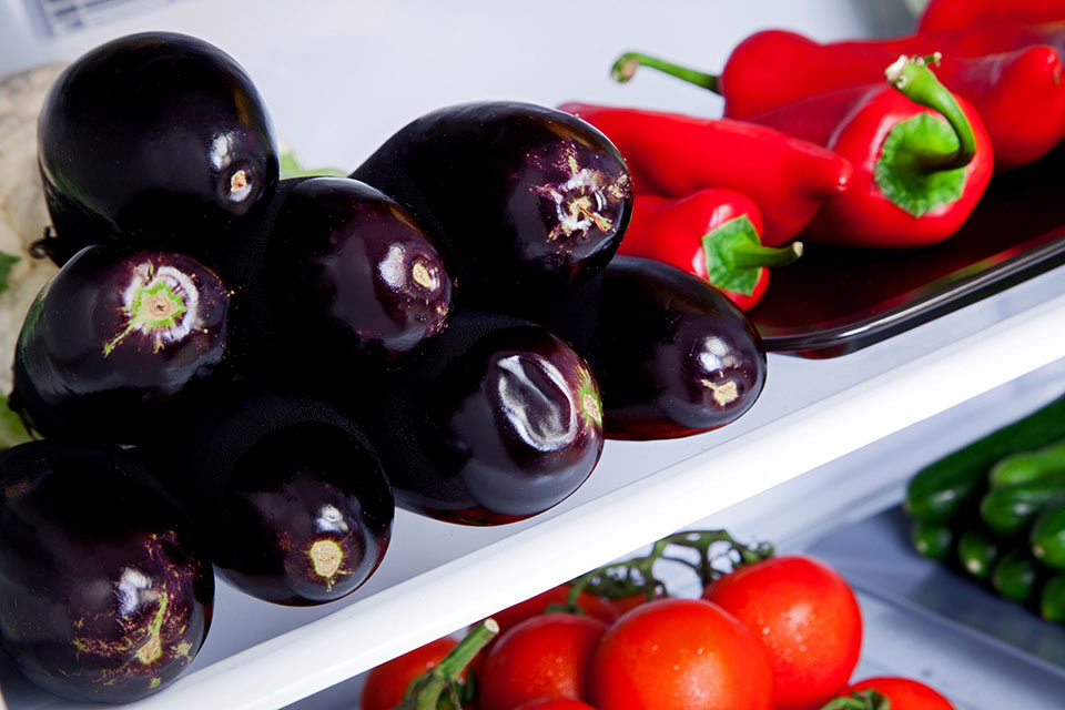 Verduras en la nevera