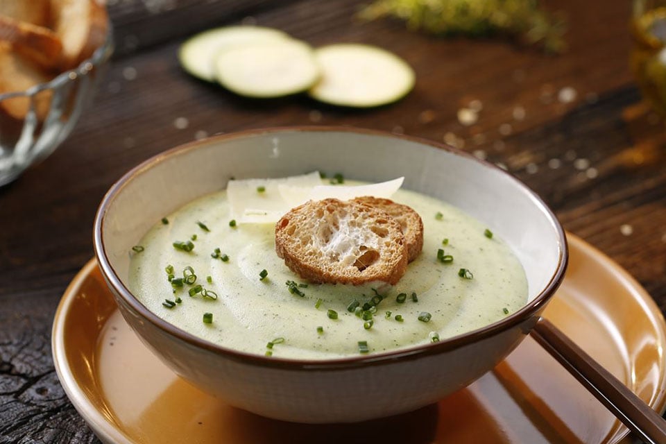 Puré con calabacín