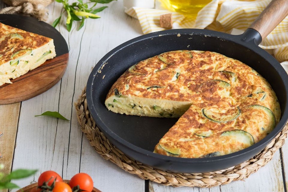 Tortilla de patatas y calabacín