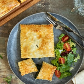 Hojaldre con espinacas