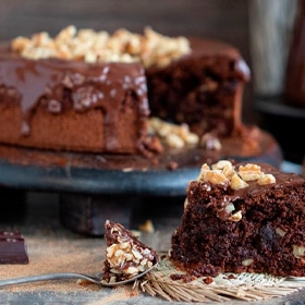 Bizcocho húmedo de chocolate