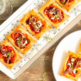 Canapés con anchoas