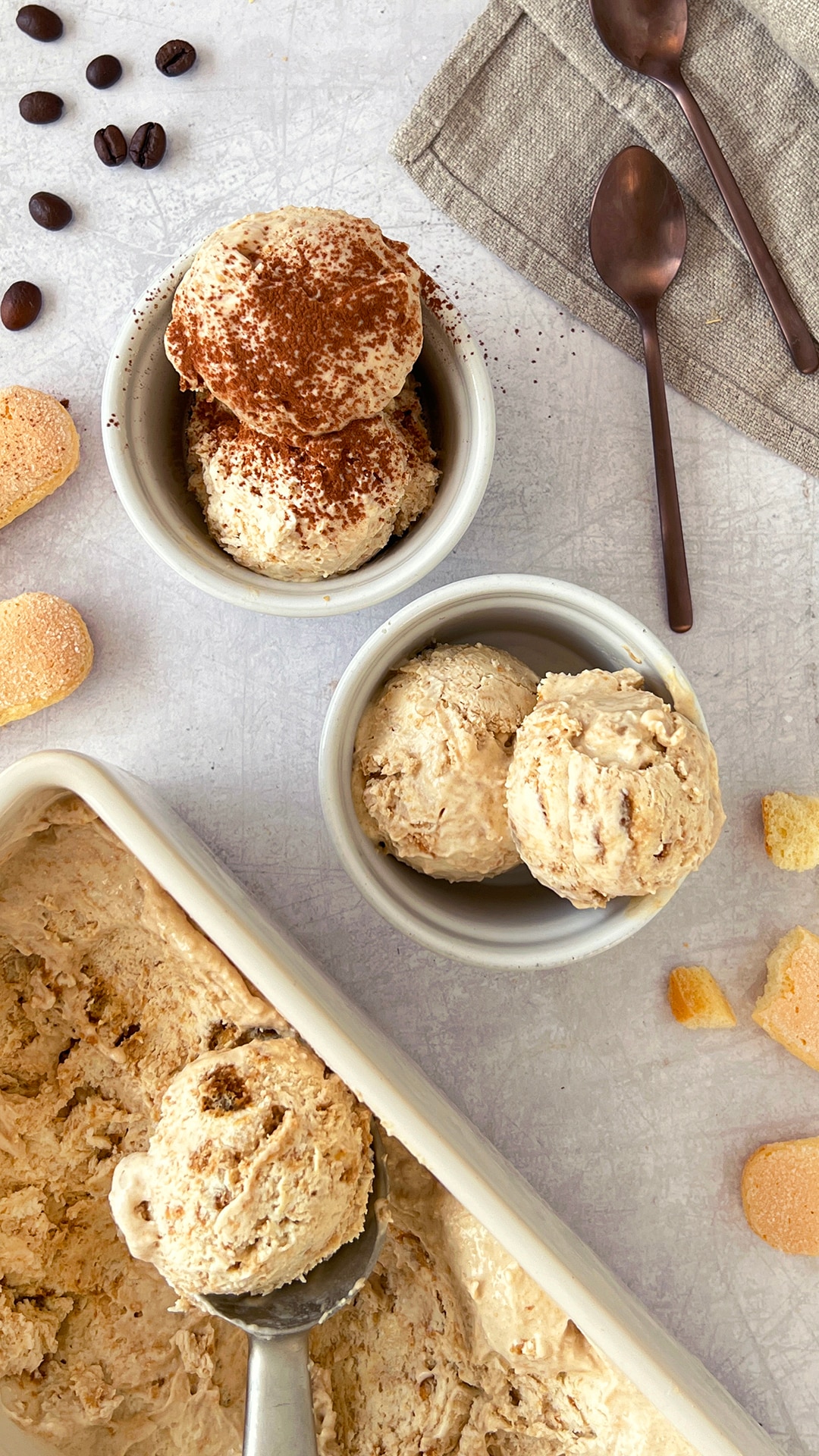Helado de tiramisú