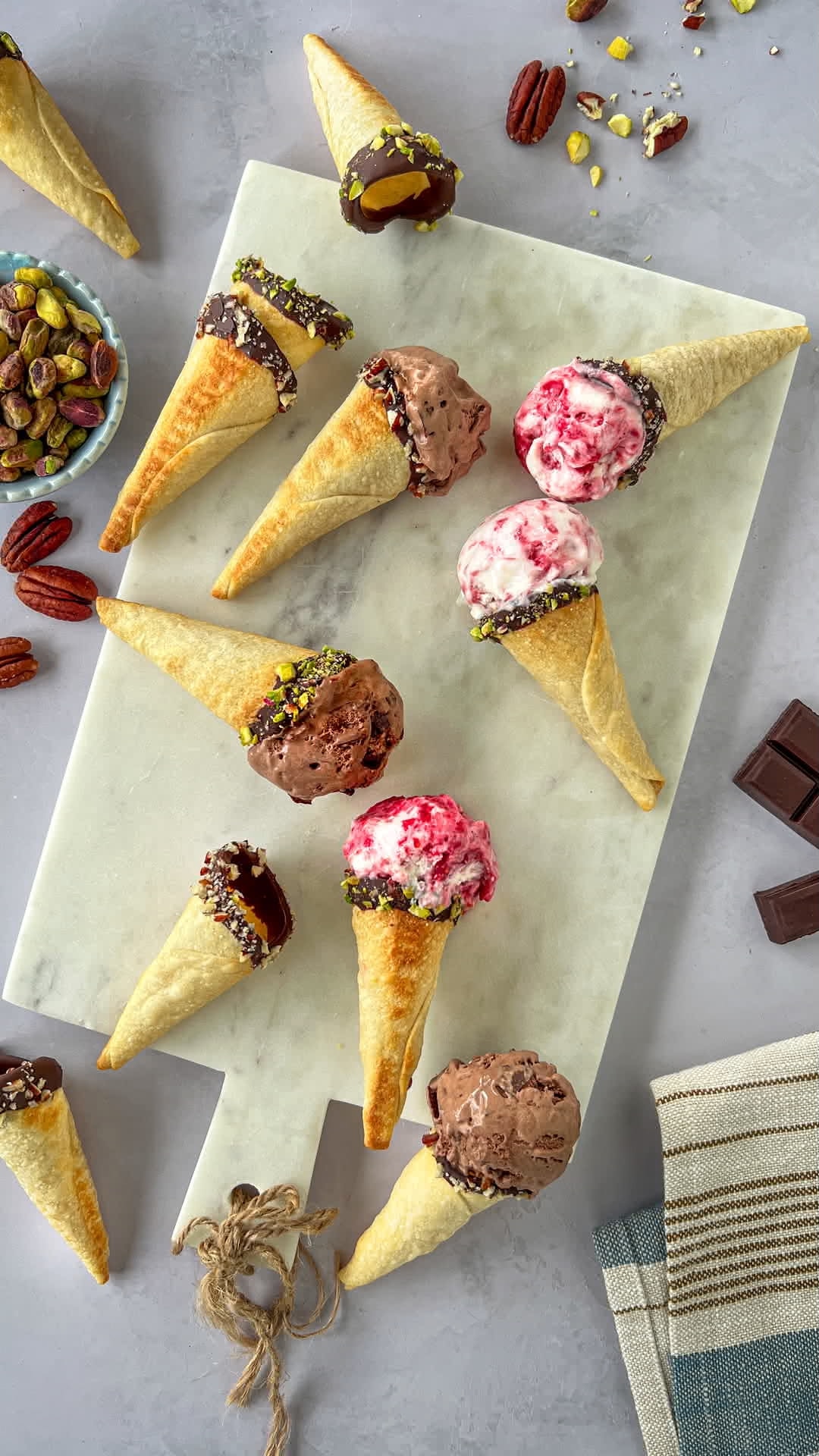 Mini conos de helado