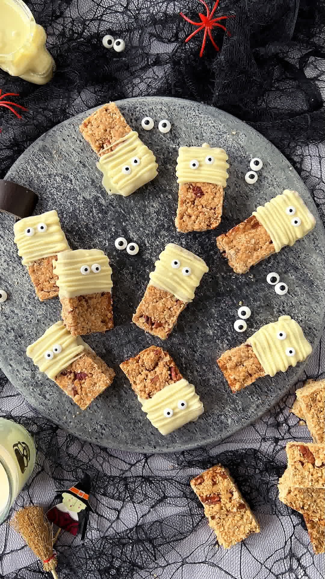 Barritas Momia de leche condensada y avena