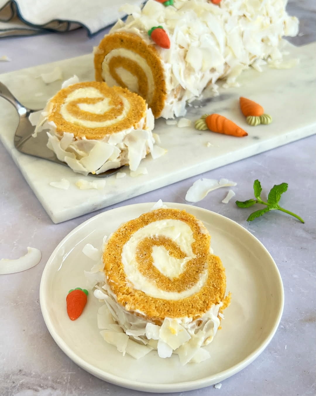 Carrot cake roll