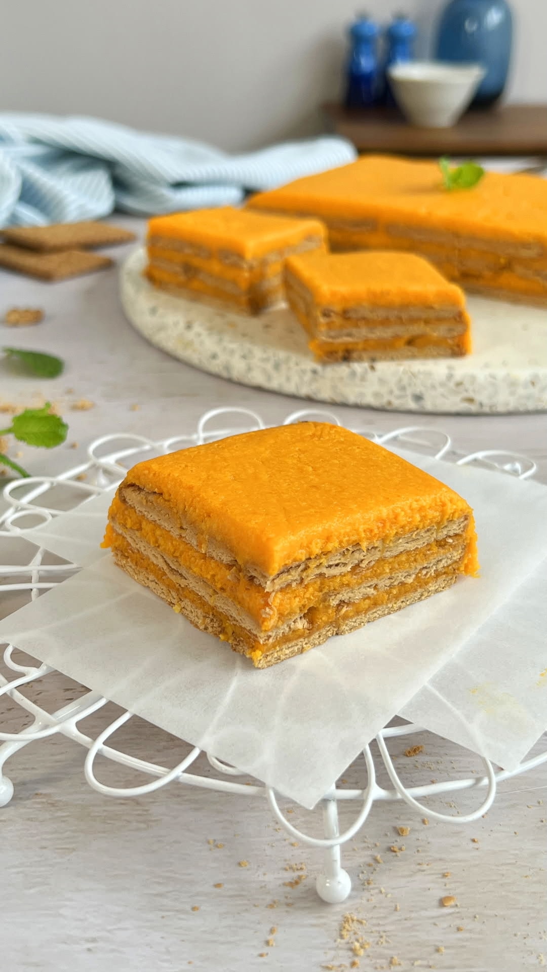 Tarta de zanahoria y galletas