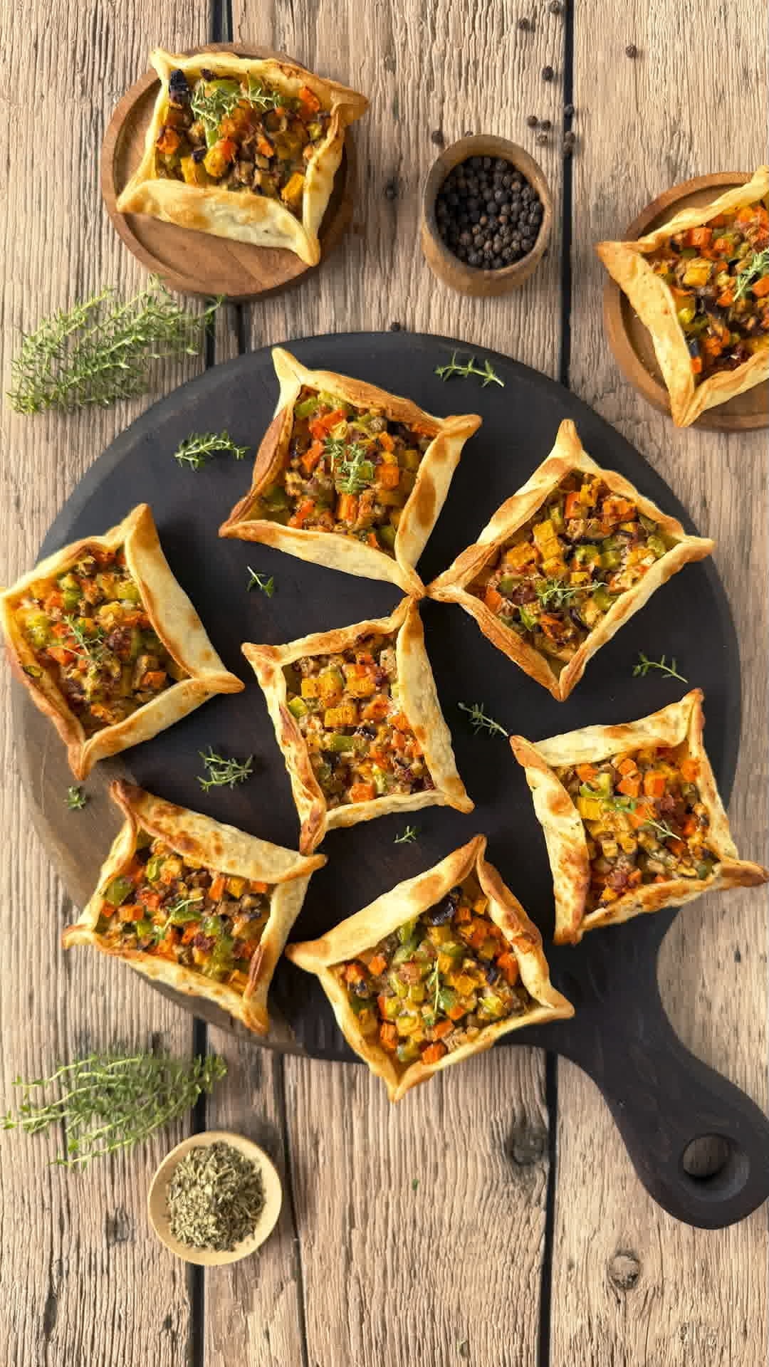 Cestitos de empanadas con verduras
