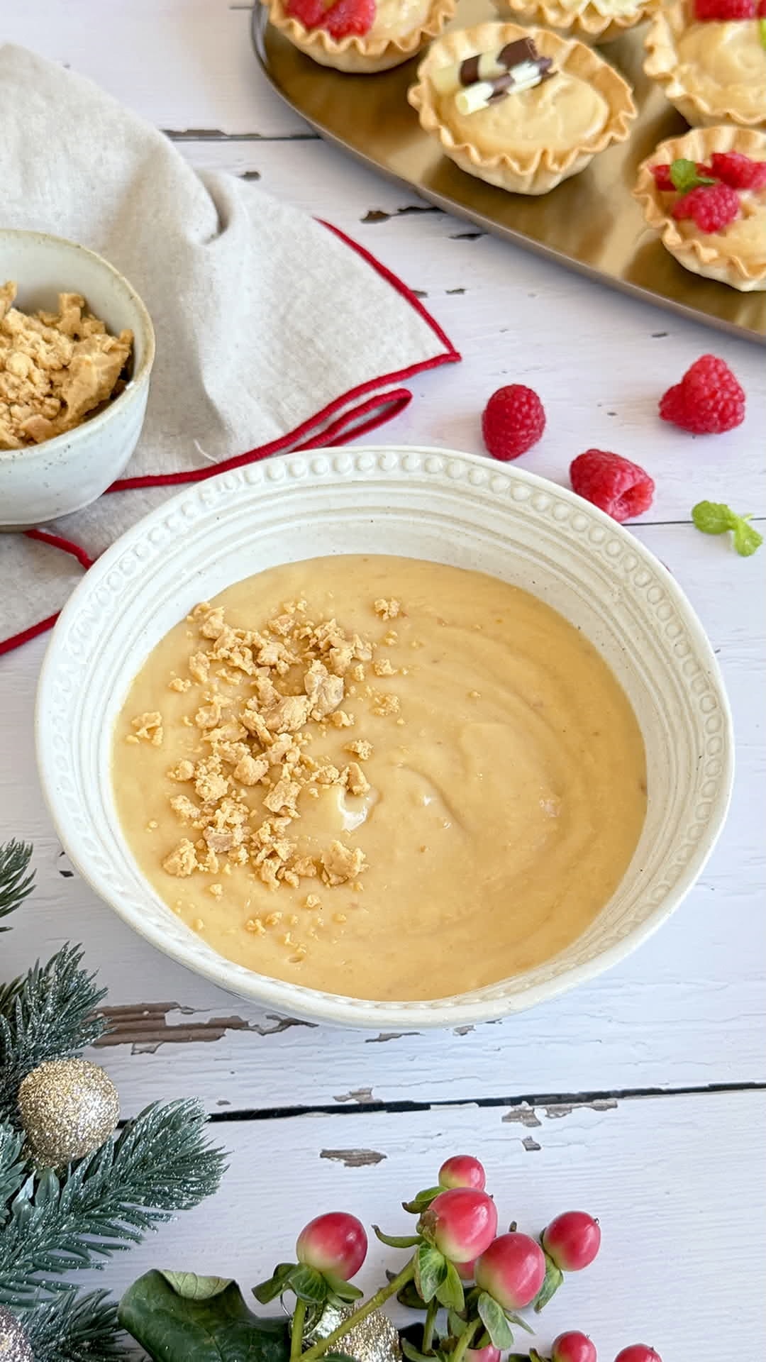 Crema pastelera de turrón