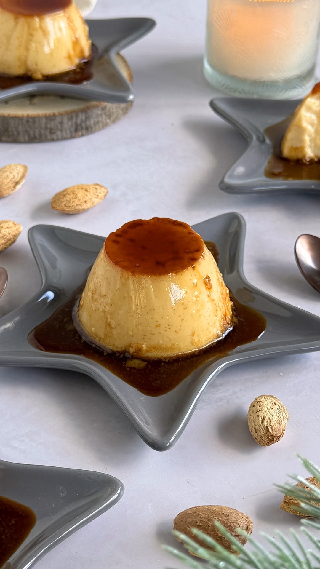Flan de turrón con leche condensada