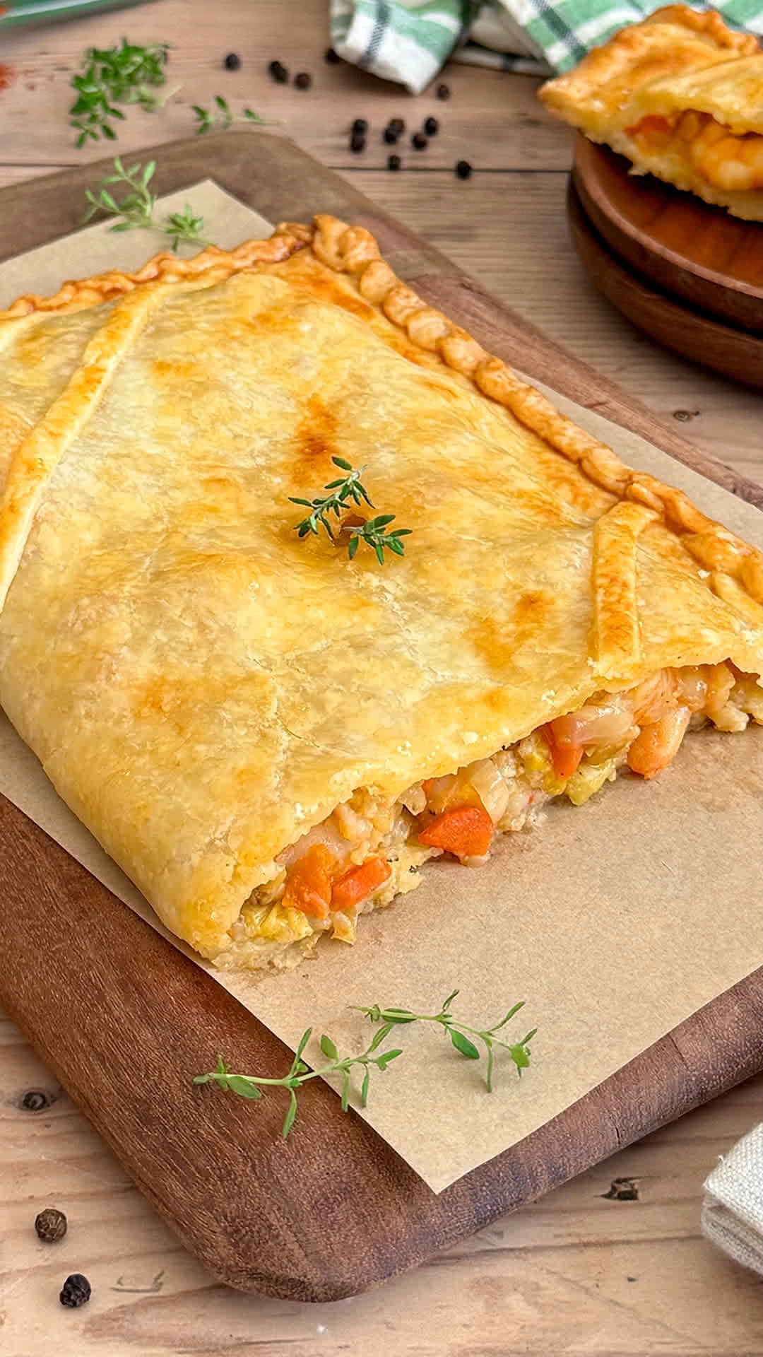 Empanada de langostinos