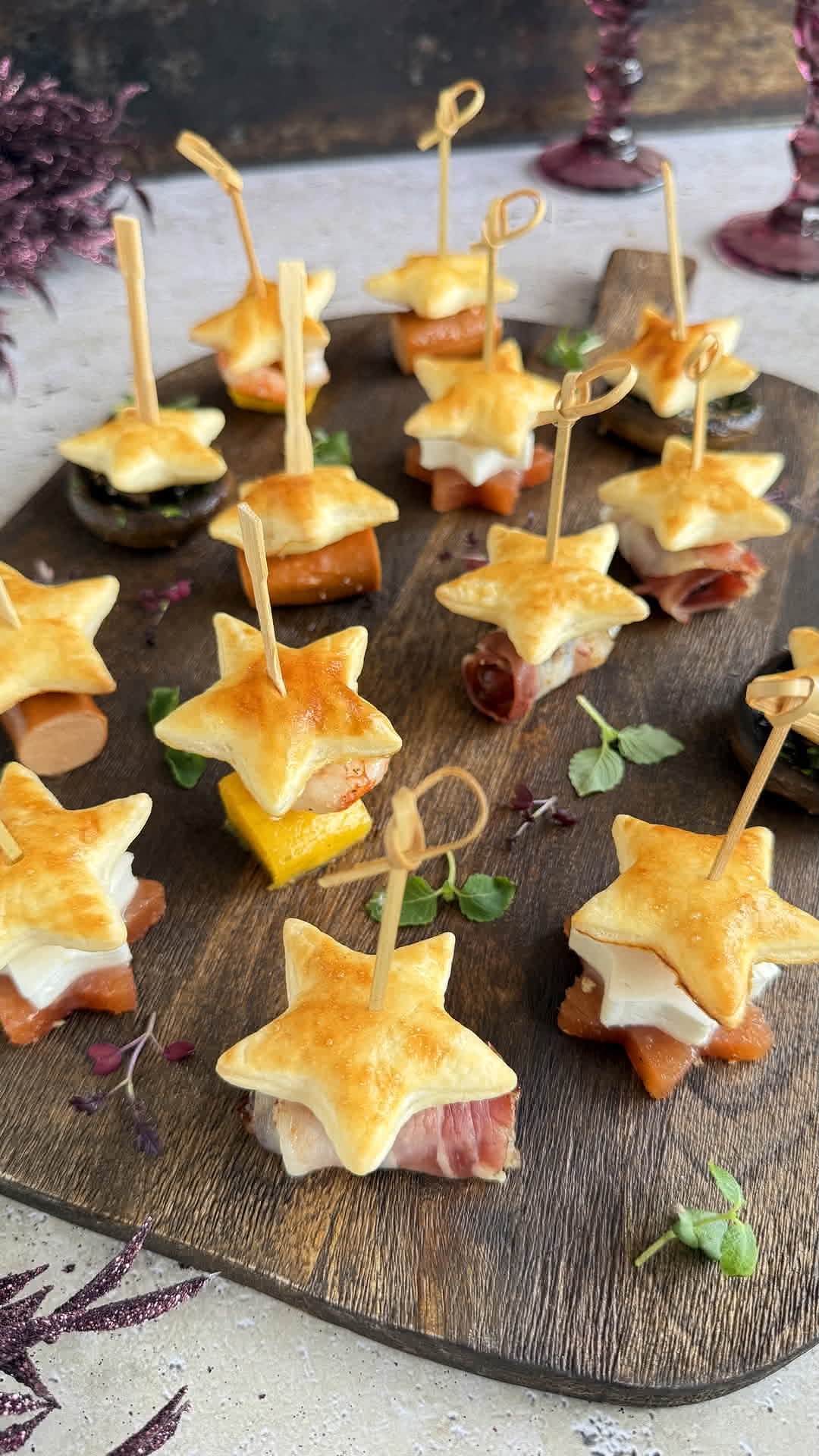 Estrellitas de hojaldre variadas