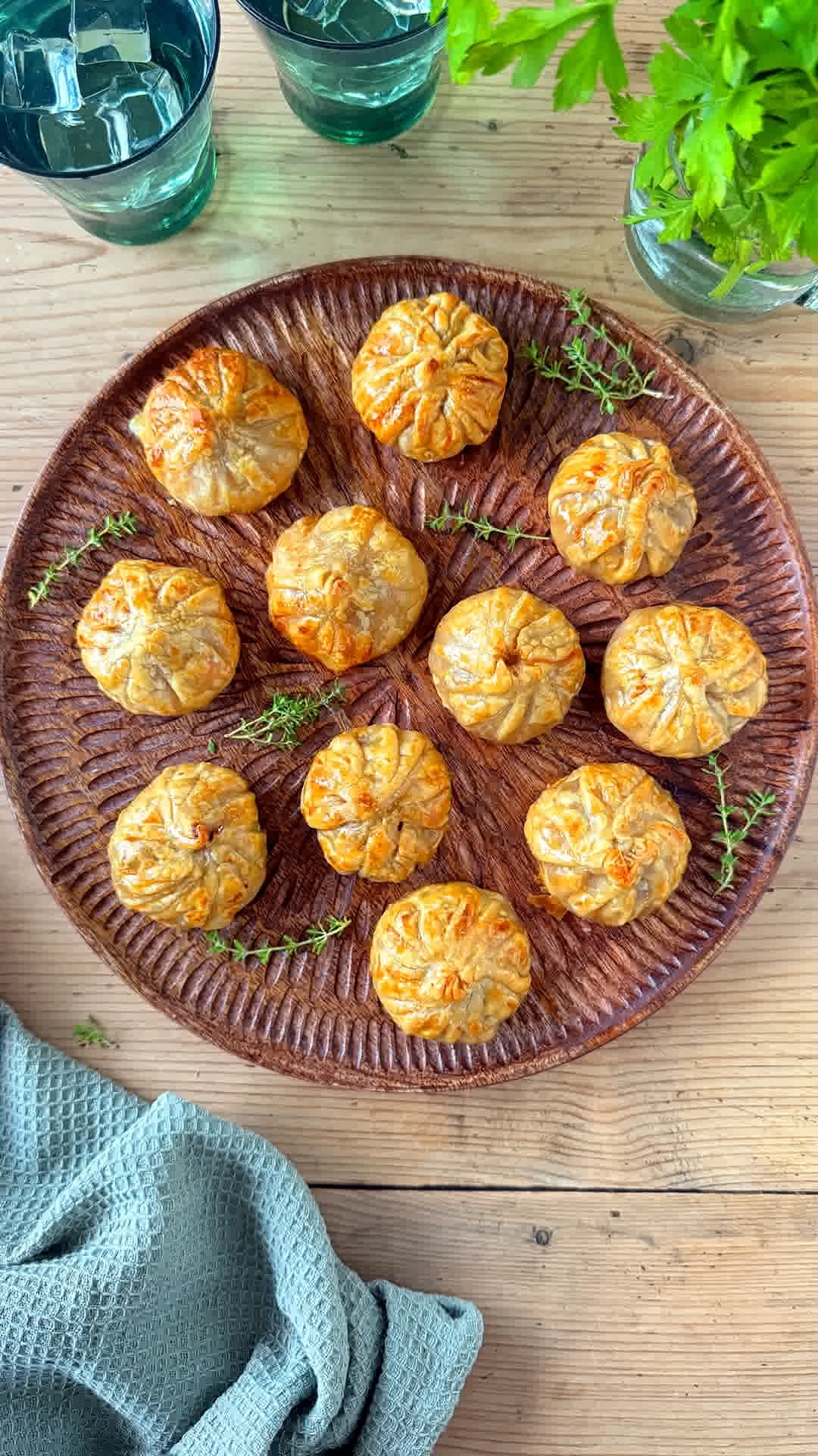 Saquitos de salmón ahumado