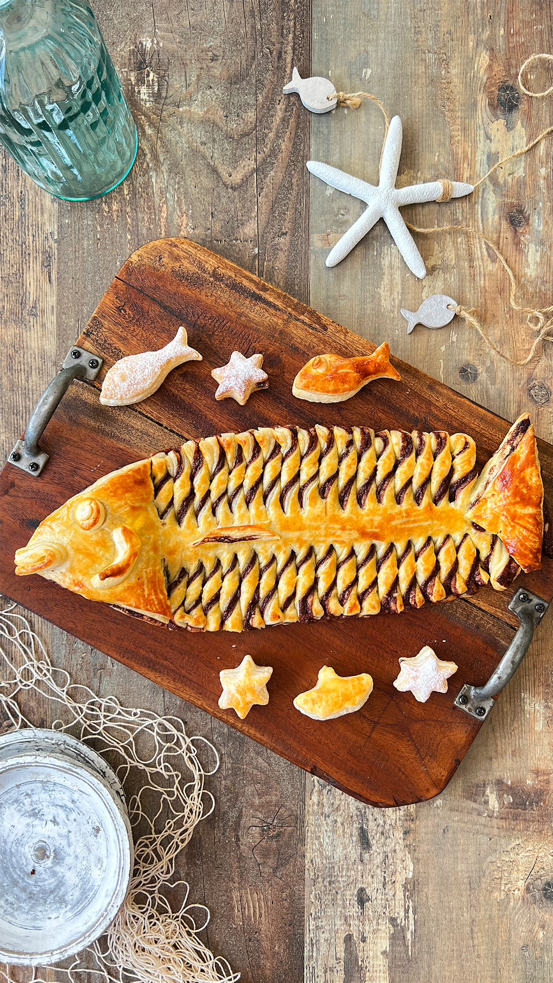 Pez de hojaldre y chocolate 