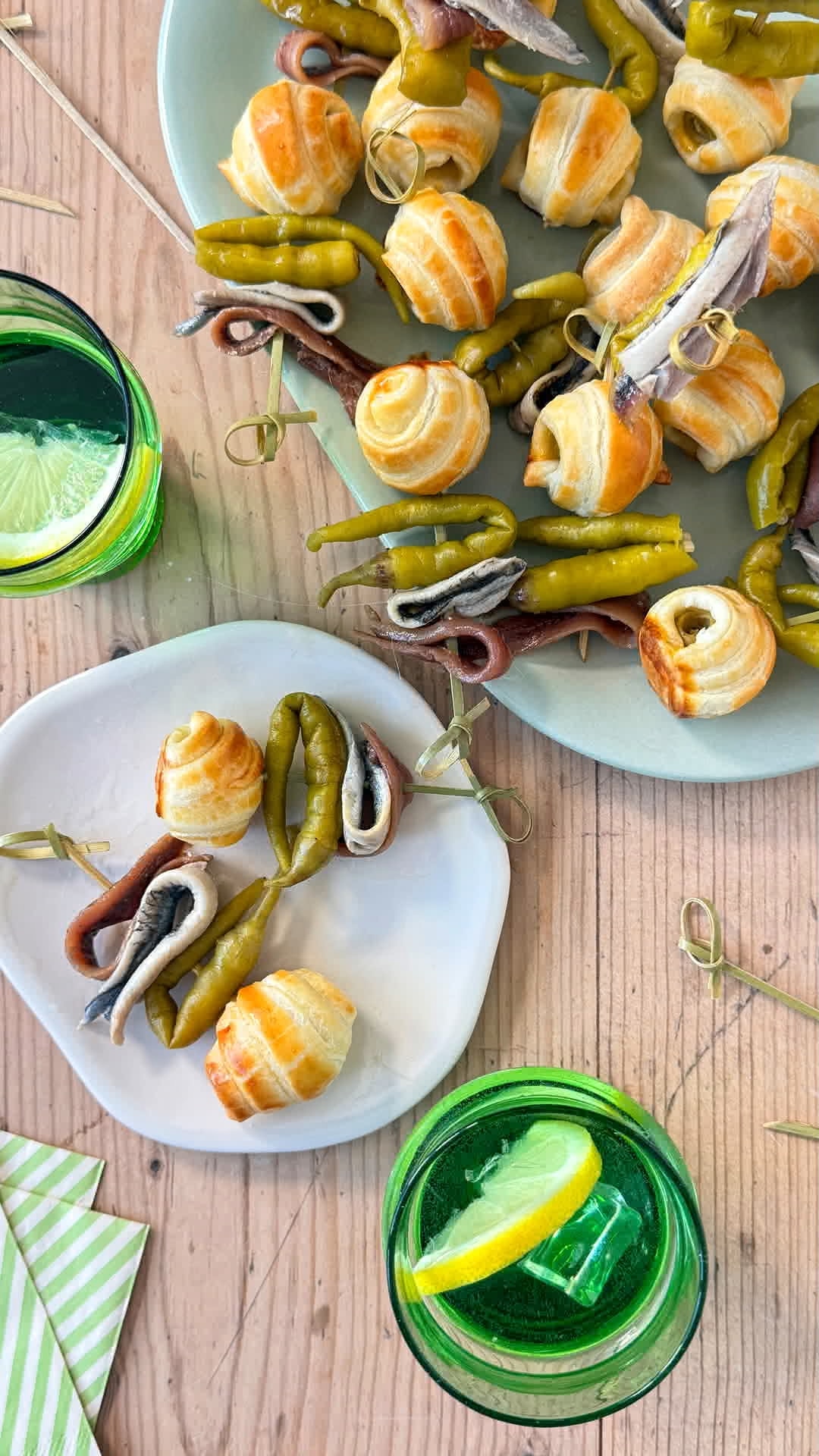 Gildas con mini croissants