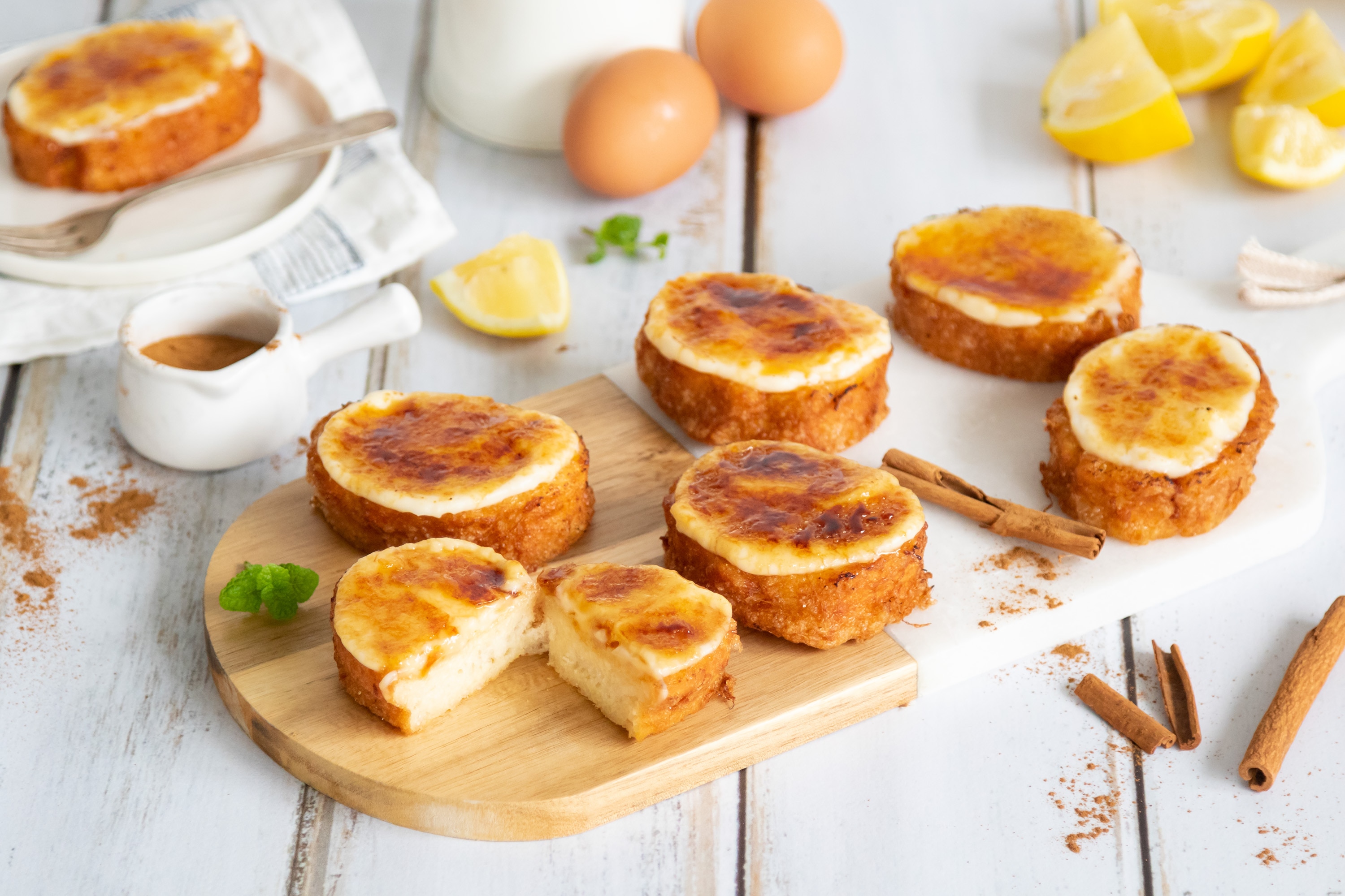 Torrijas con crema quemada