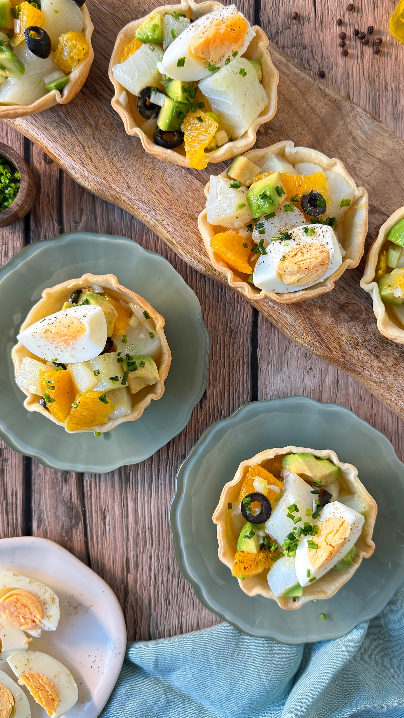 Ensalada de bacalao en empanadas argentinas