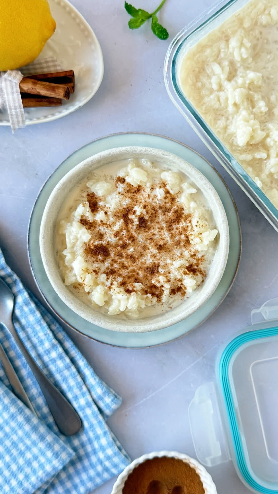 Arroz con leche en freidora de aire