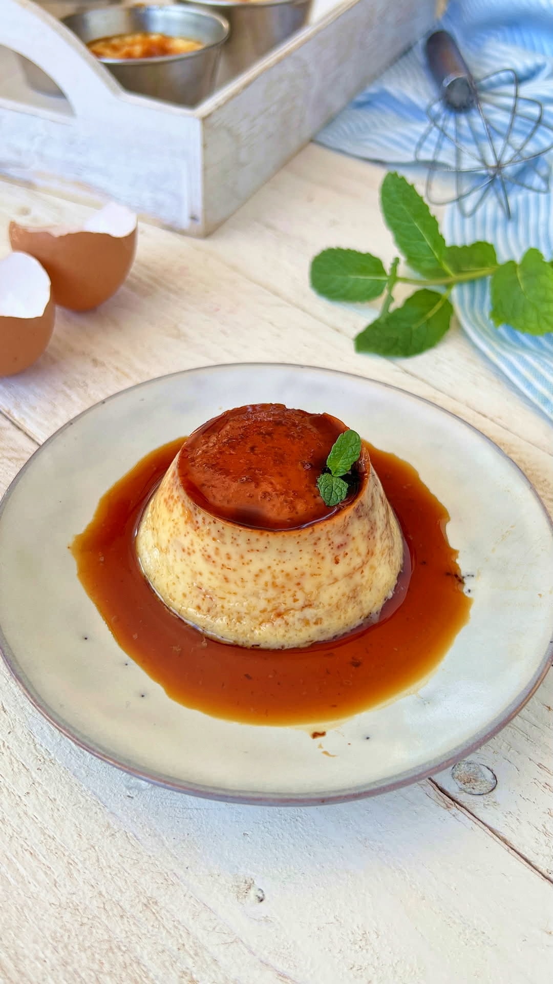 Flan en freidora de aire