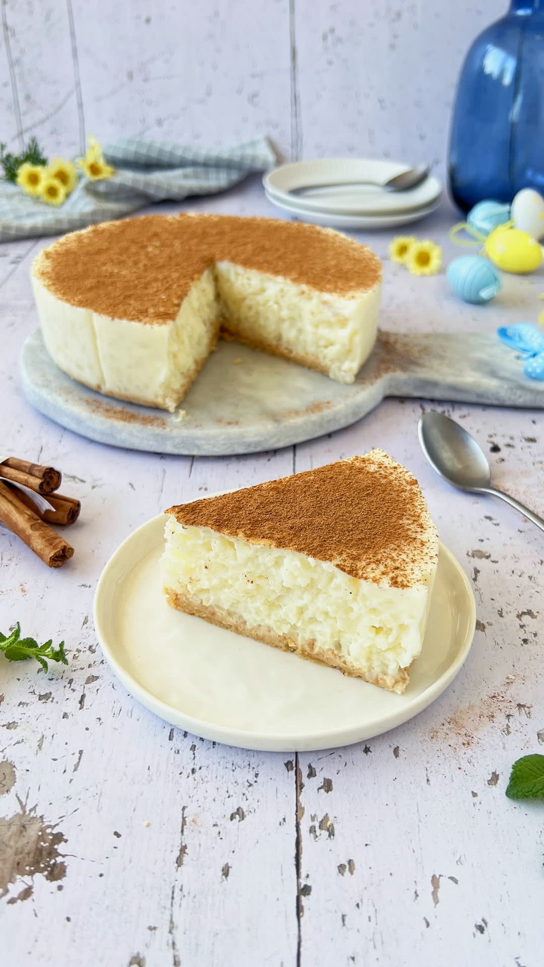 Tarta de arroz con leche