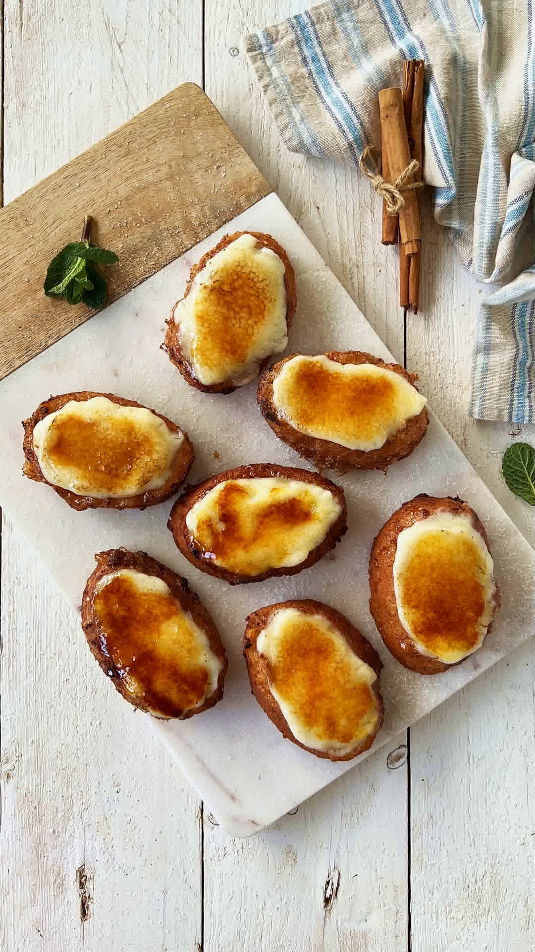 Torrijas con crema quemada