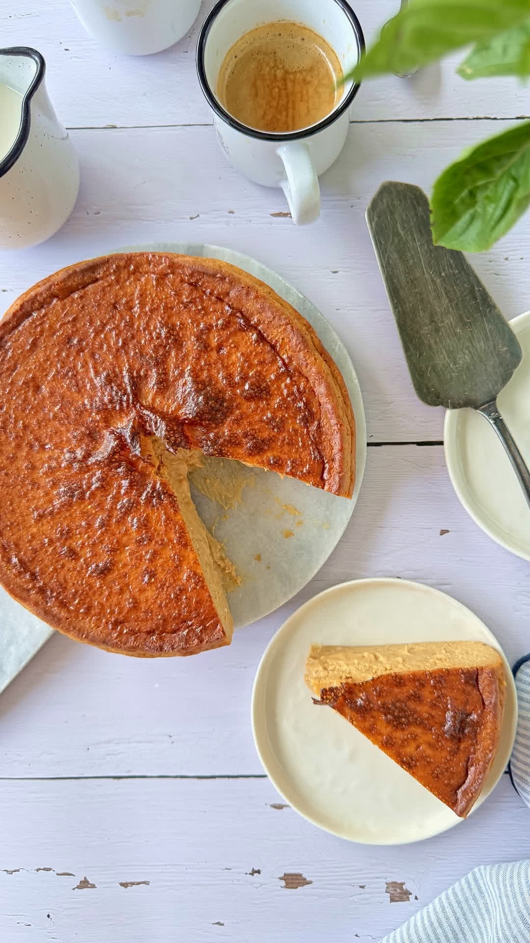 Tarta de queso de dulce de leche