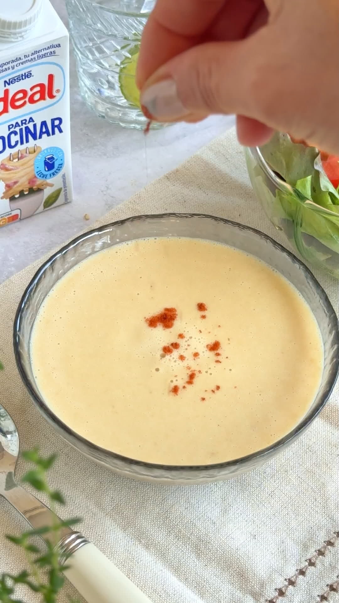 Crema de garbanzos y limón