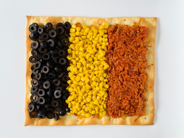 Pizza bandera Bélgica
