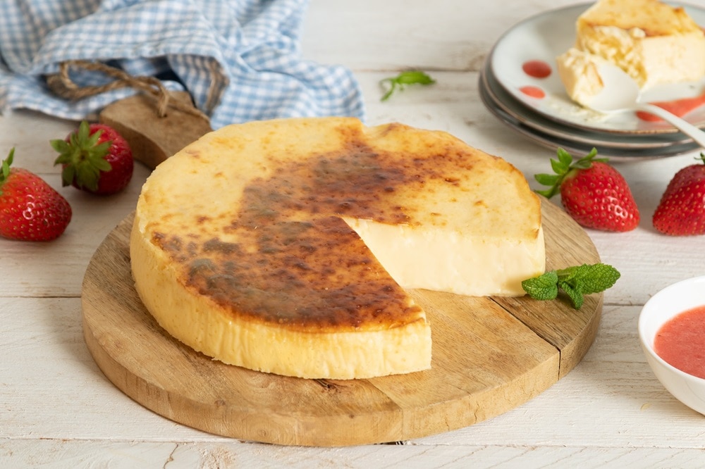 Tarta de queso y limón en freidora de aire con leche condensada La Lechera