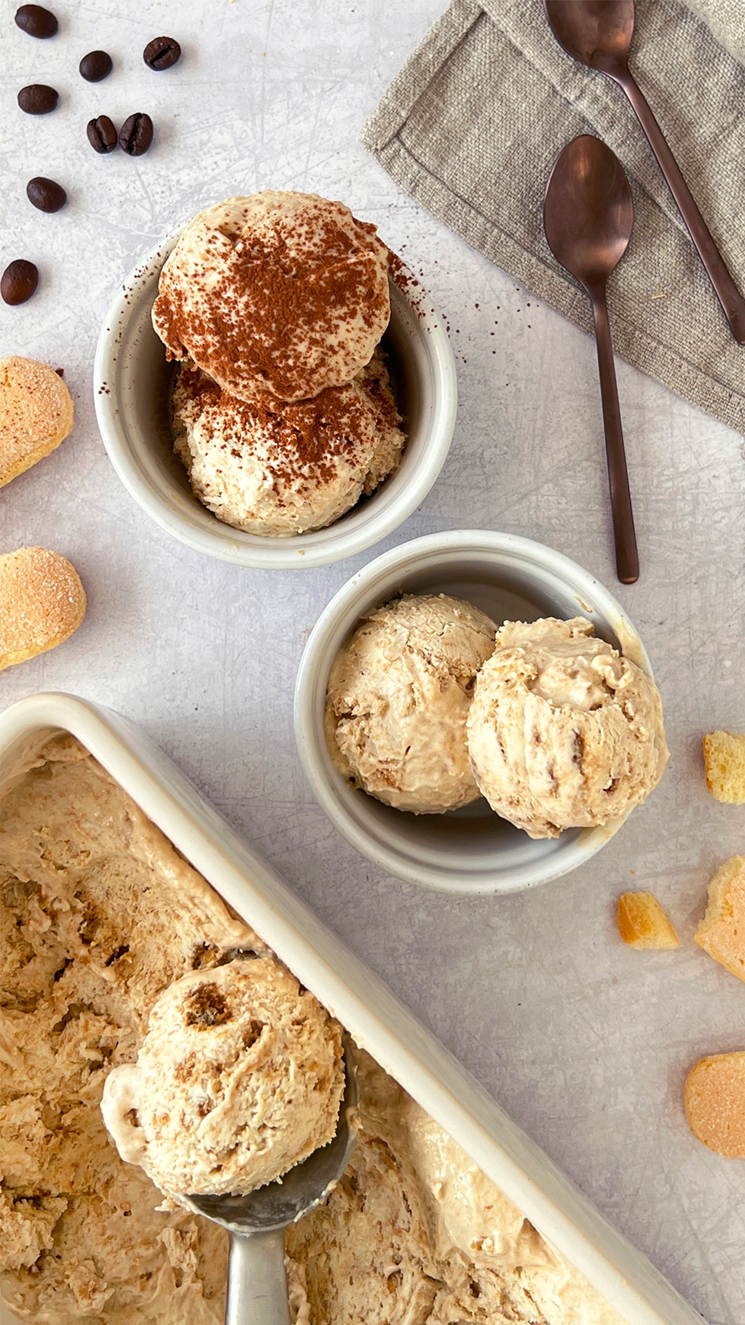Helado de tiramisú