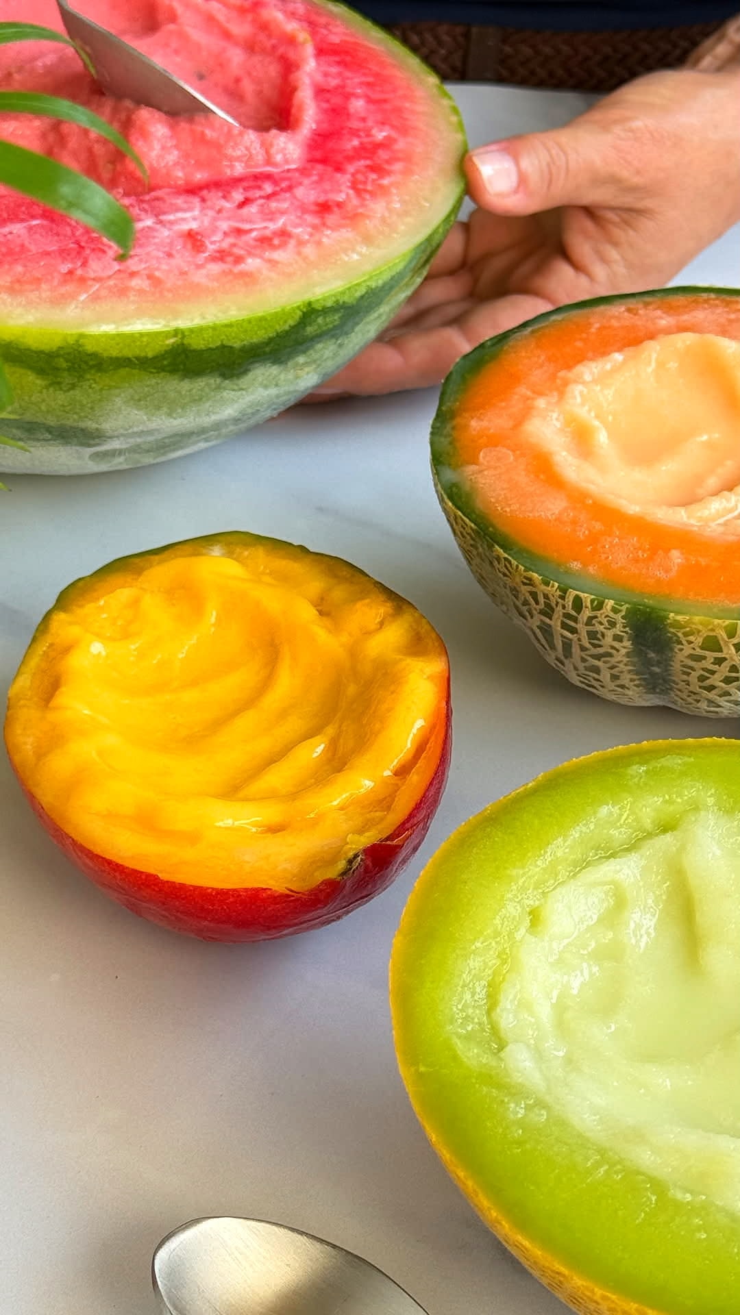 Sorbete de fruta cremoso