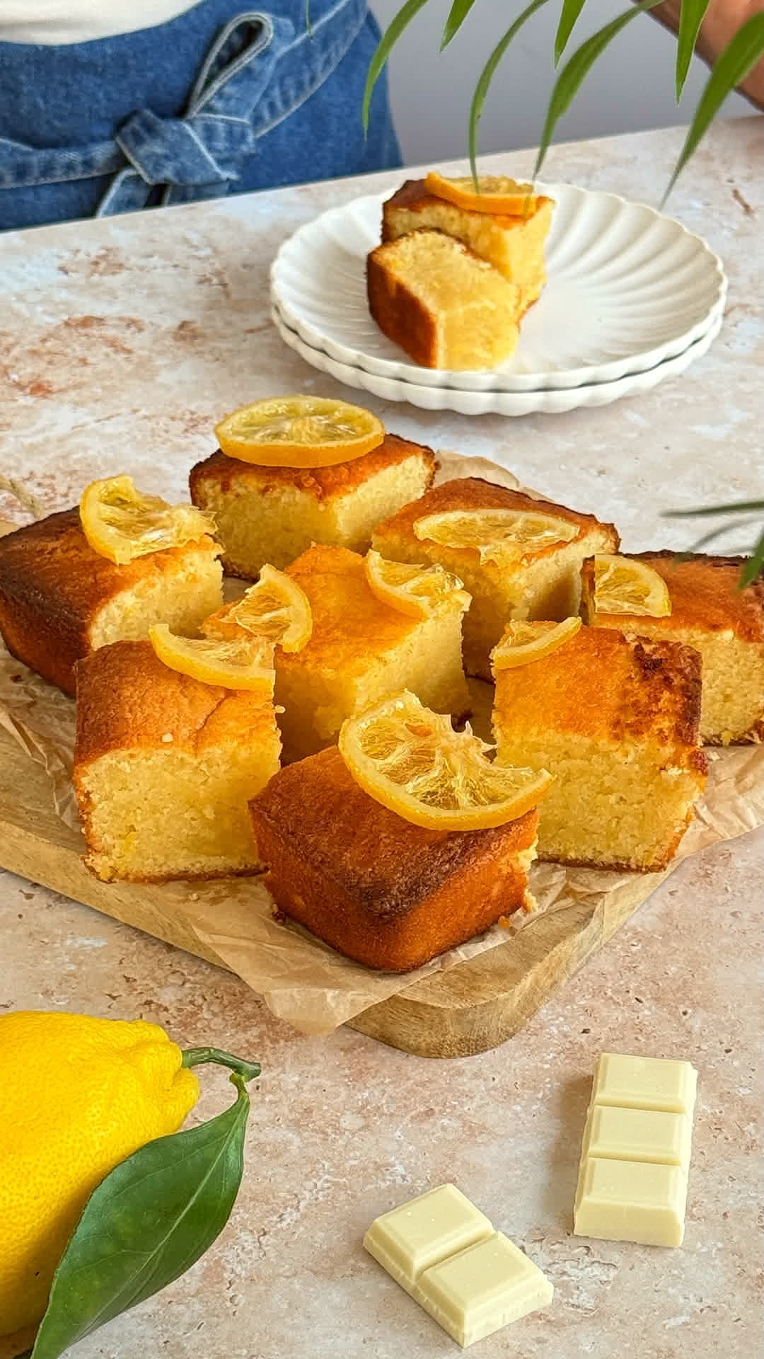 Blondies de limón en air fryer