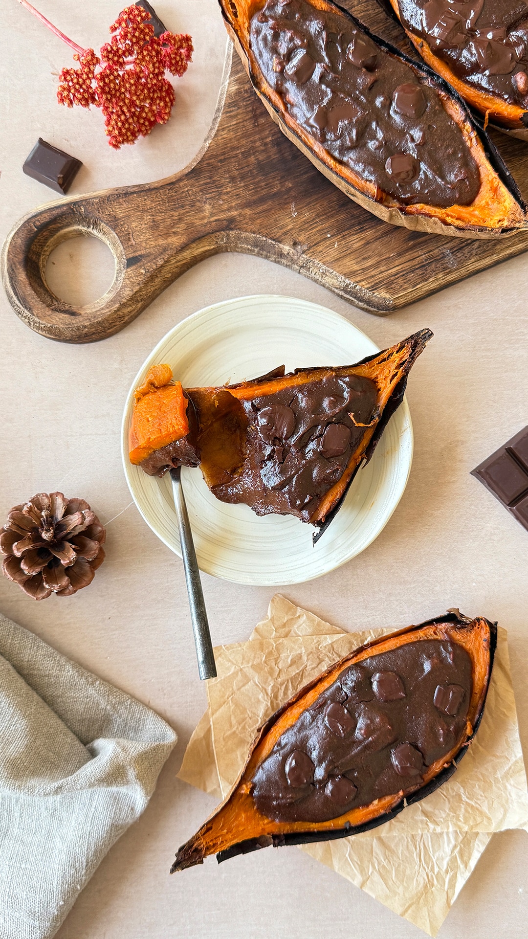 Brownie de boniato en freidora de aire