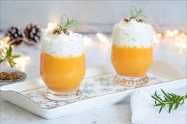 Cappuccino de zanahorias con mostaza antigua