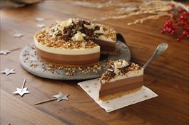 Tarta tres chocolates para navidad